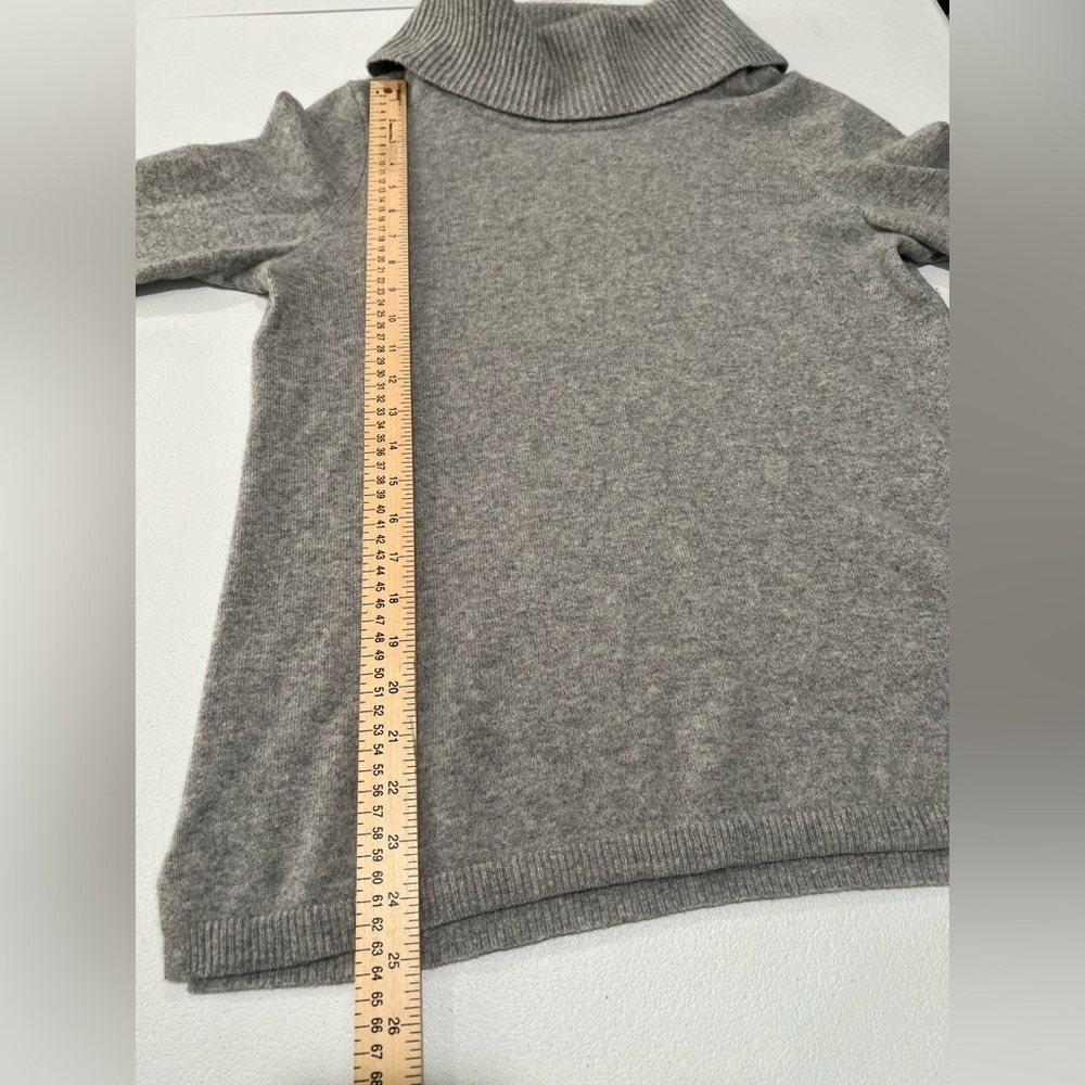 Women's gray turtleneck sweater 100% Cashmere M - Picture 6 of 8